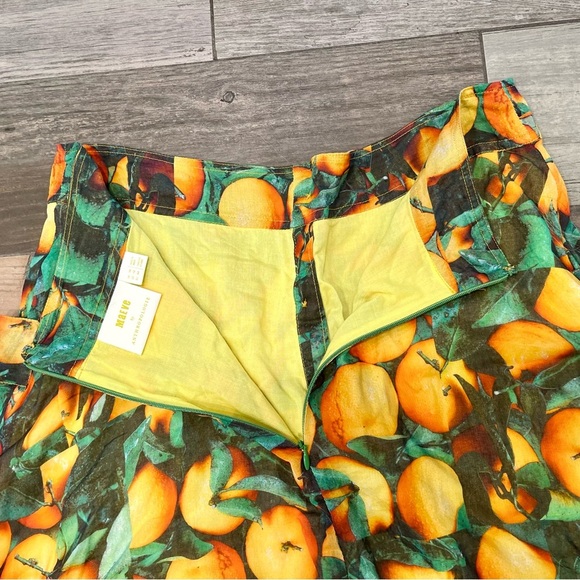 Maeve by Anthropologie Summer Orchard Midi Skirt Size 12 Orange Print - Picture 11 of 14